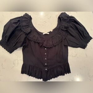 DÔEN Wilma Top - Black, Size Small (worn once)